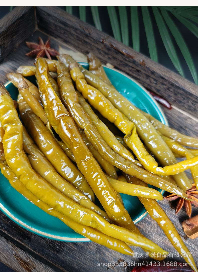 泡青二荆条辣椒20斤四川二荆条辣椒商用大桶装泡海椒老坛泡菜系列