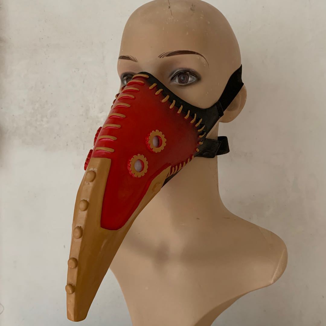 我的英雄学院乌鸦少主面具cos新款瘟疫医生鸟嘴 万圣节乳胶面具
