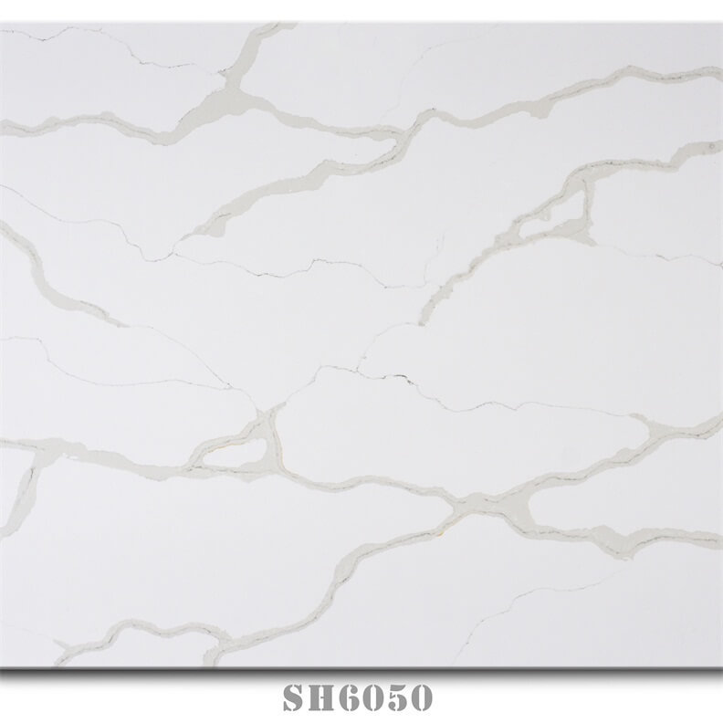 工厂直销鱼肚白人造石英石板台面板材