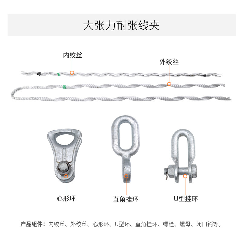 自承式光缆夹具 adss opgw光缆金具 多种跨距外径耐张线夹 预绞丝