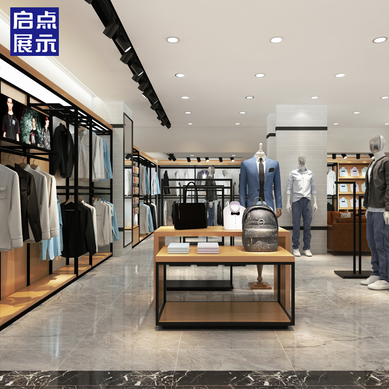 厂家直销快时尚km利莱克斯顿轻商务男装女装集合店童装货架展示