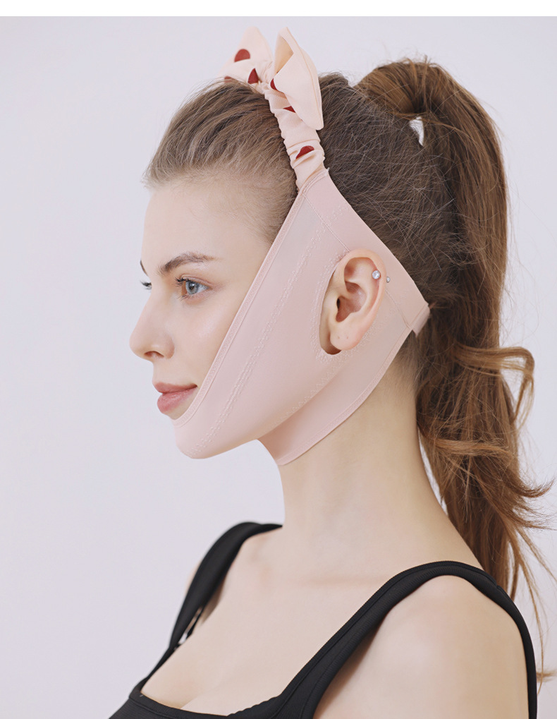 蝴蝶结面雕精致小v脸功能型面雕面罩v脸塑形半脸面雕提亮肤色