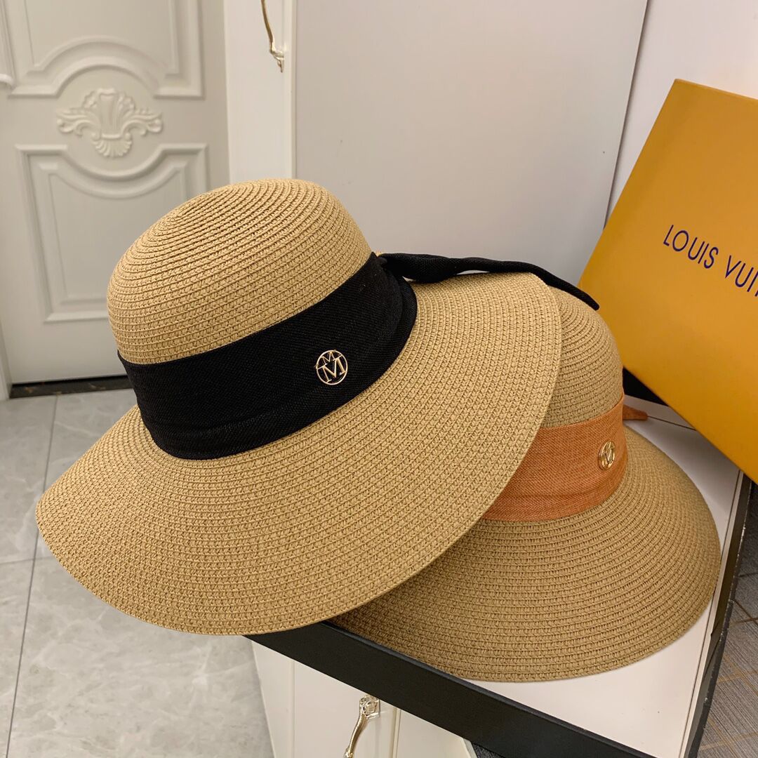 Bow Straw Hat French Elegant Sun Hat Summer Outdoor Sun Hat for Women with Small Face All-Match Floppy Hat