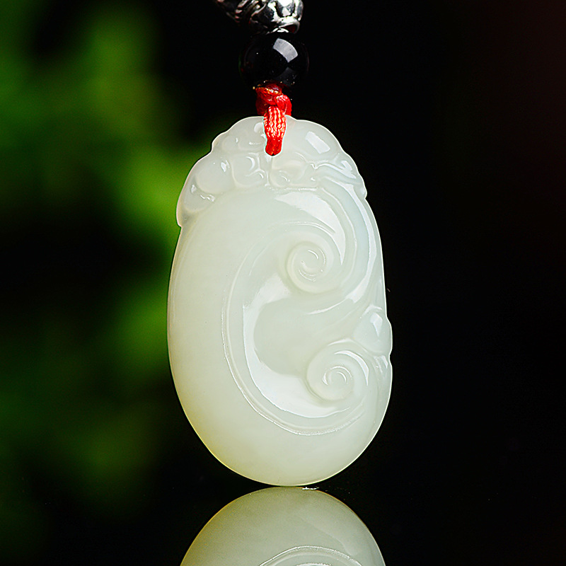 新疆和田玉如意吊坠挂件男女情侣款玉如意坠宝宝玉佩玉石项链