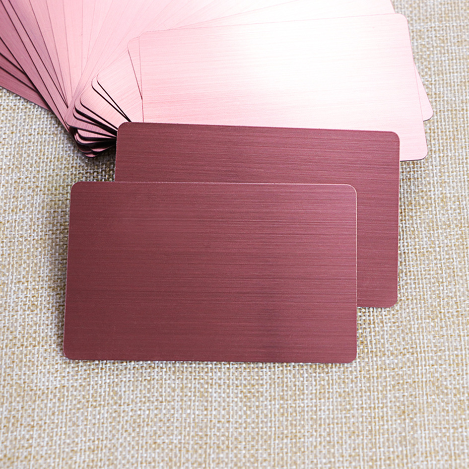 品质拉丝玫瑰金卡基 可以印刷 可浮雕 超快出货