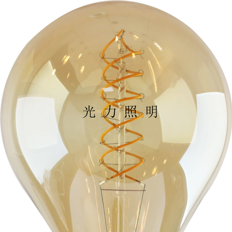 ps35/ps42/ps40柔性双螺旋灯丝灯led金色复古大泡室内精品装饰灯