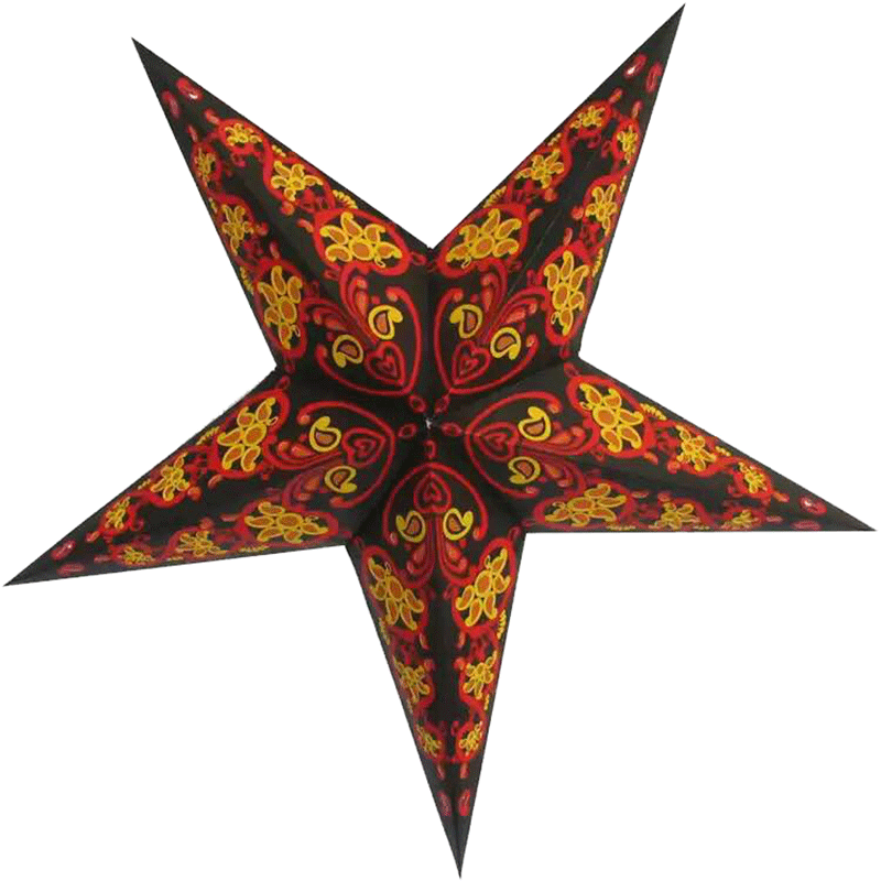 纸星星折纸九角星灯罩商场酒吧星星吊饰圣诞装饰布置