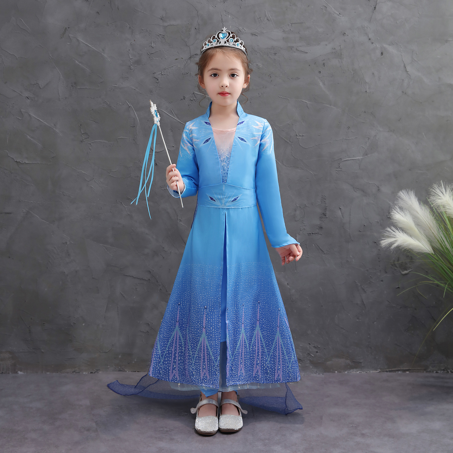 frozen 2 elsa 2019冰雪奇缘2爱莎公主裙女童礼服艾莎公主连衣裙