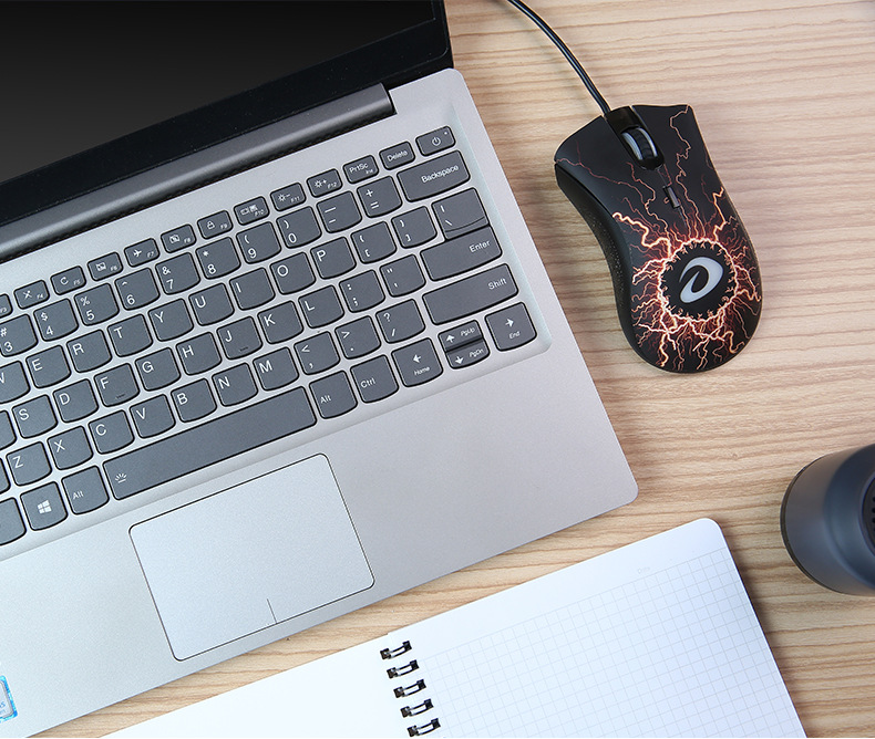 达尔优vx6 加重发光有线鼠标电竞吃鸡鼠标笔记本台式有线游戏鼠标