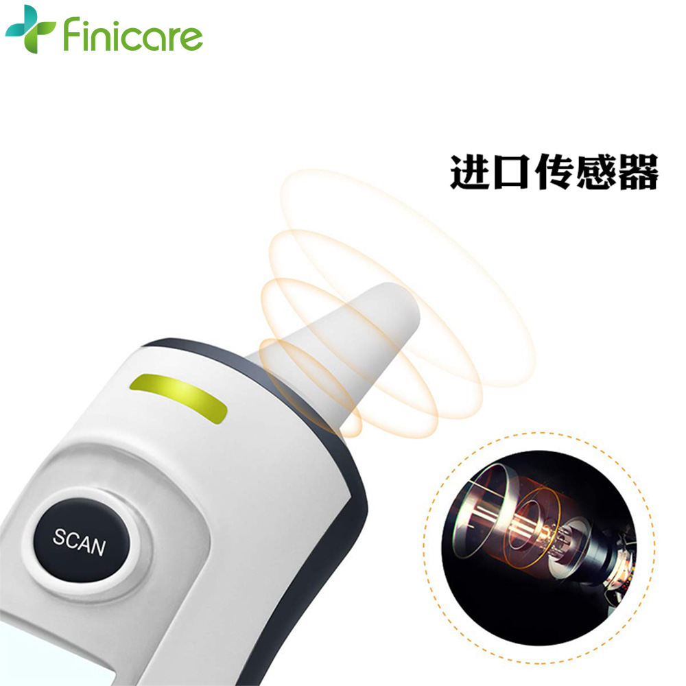 Cross-Border Chinese and English Forehead Temperature Gun Medical Temperature Gun Bluetooth Ear Thermometer Infrared Thermometer Forehead and Ear Dual-Use