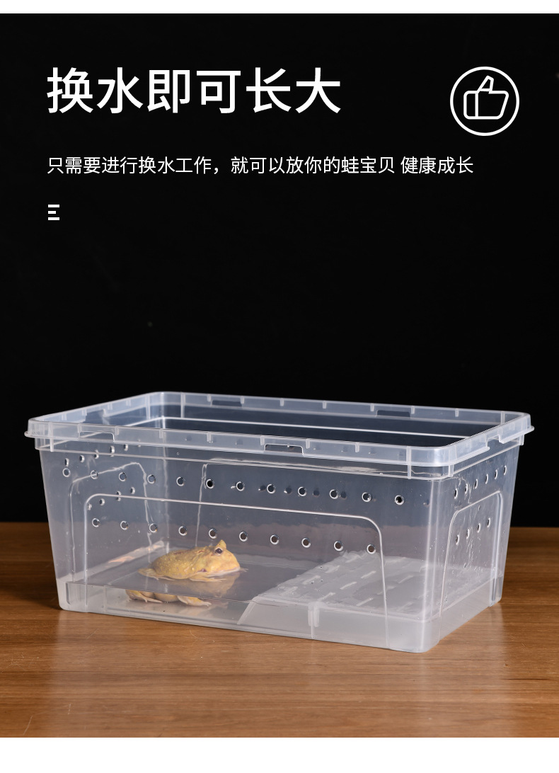 角蛙饲养盒专用两栖蟹饲养箱乌龟饲养盒蝎子蜈蚣带晒台爬宠饲养盒
