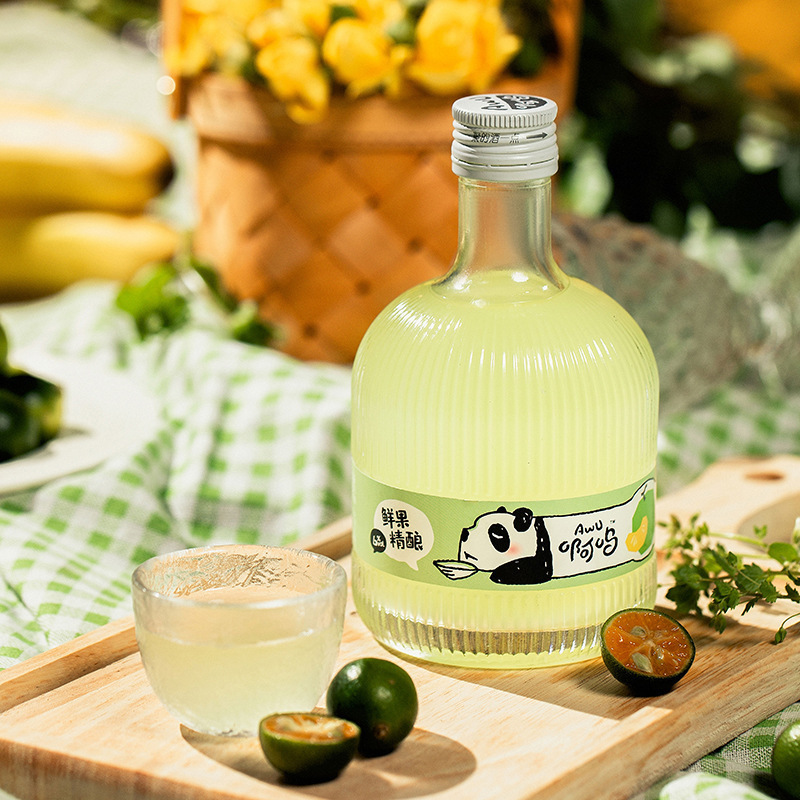 新款鲜酿果酒瓶 果醋玻璃瓶375ml玫瑰酒瓶 玻璃500ml果酒瓶批发