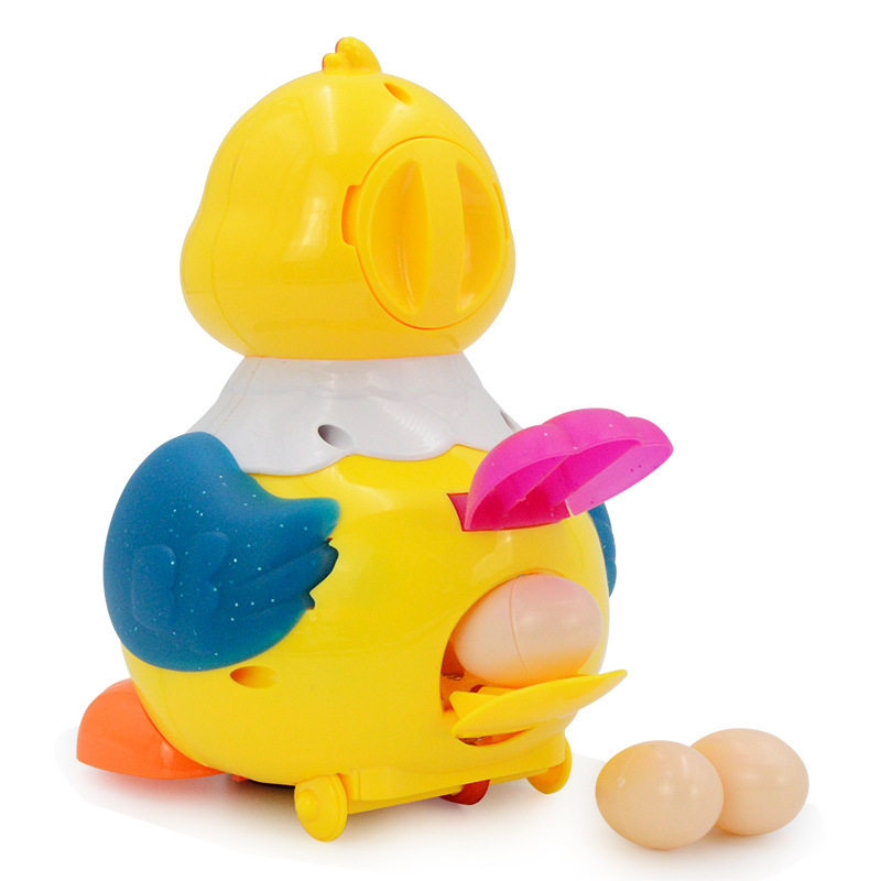 电动会下蛋鸡升级版 生蛋小母鸡 电动万向音乐发光儿童益智玩具