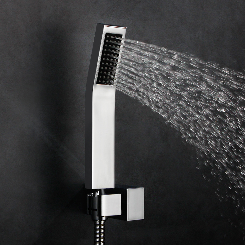 全铜方形手持花洒 电镀方形手持淋浴小花洒 花洒喷头莲蓬头