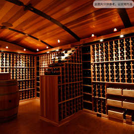 红樱桃原木酒柜 红酒展示柜餐厅客门厅屏风柜 产品摆设实木玄关柜