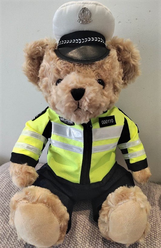 2020新款骑行服交警公仔骑士警察小熊毛绒玩具泰迪熊礼品礼物定制