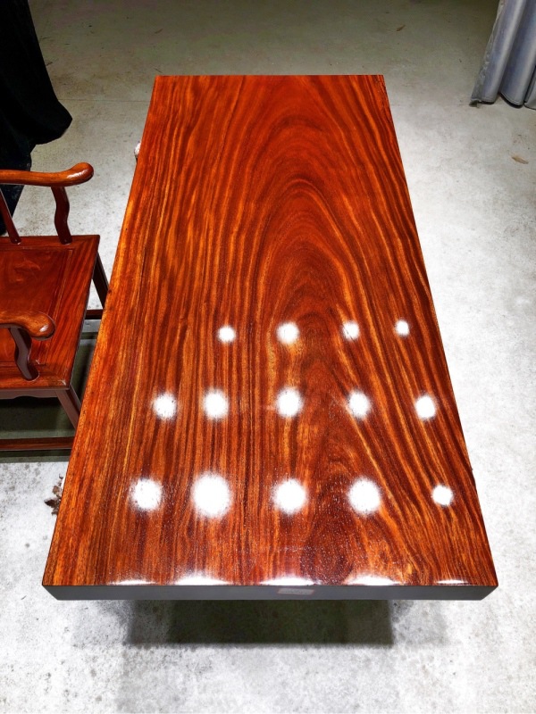 红檀木实木大板桌茶桌原木禅意巴花奥坎胡桃木花梨茶台厂家鼓歌