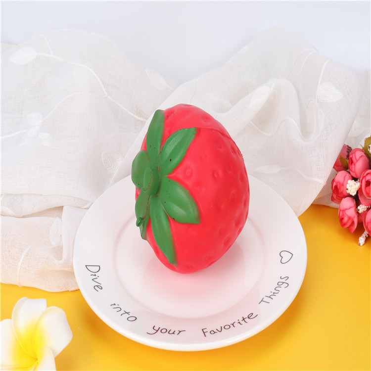 慢回弹解压玩具仿真草莓 pu草莓模型捏捏乐办公室发泄玩具