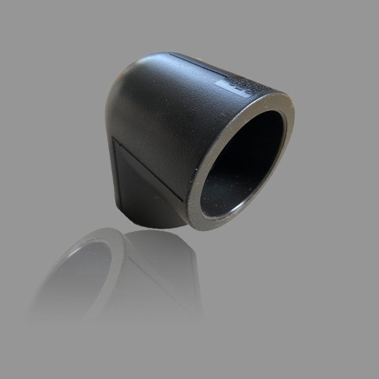 厂家销售pe注塑承插90度弯头pn1.6mpa 给排水排污管件弯头pe接头