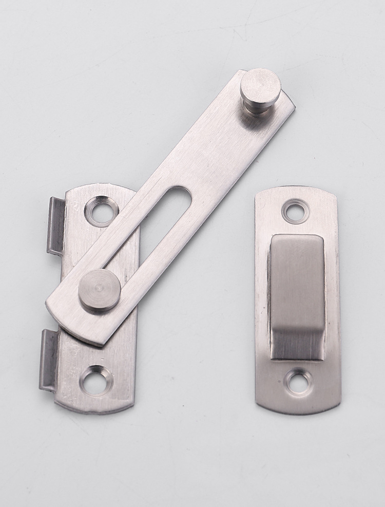 家用不锈钢加厚防盗锁扣 室内房门防盗插销橱柜窗户安全家用锁扣