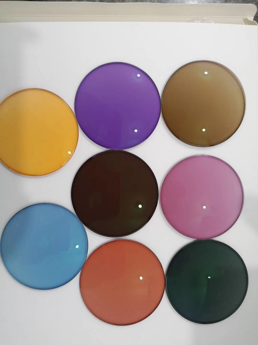 正品全真变色镜片变色粉紫蓝绿橙桔棕灰茶 a级镜片厂家批发彩包