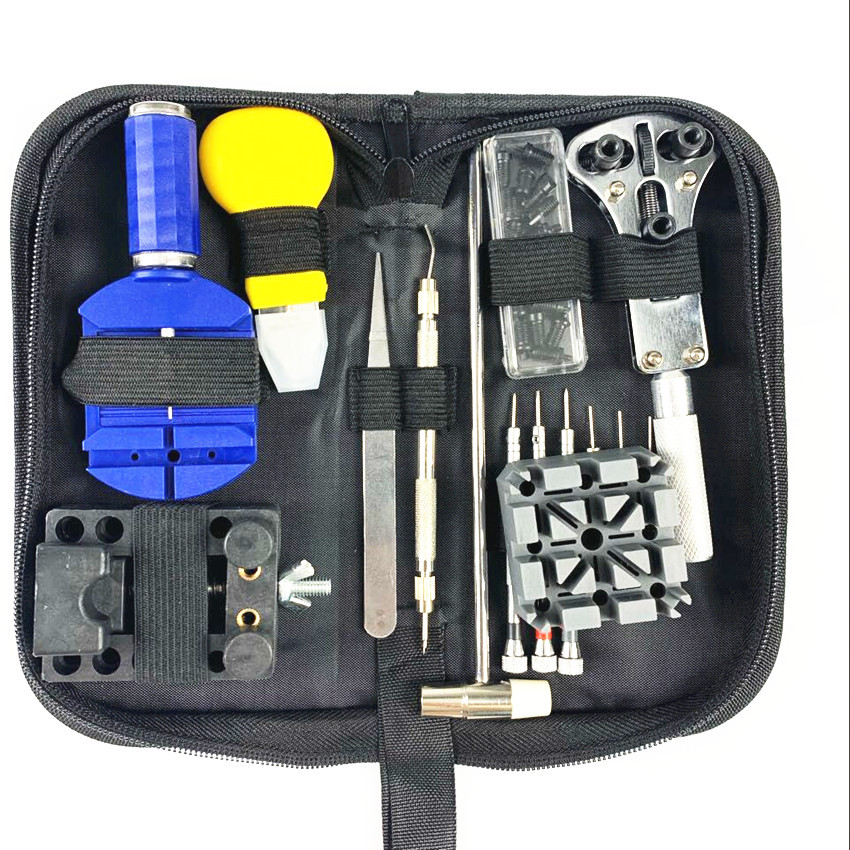 修表工具手表维修工具包15件套工具套装拆表带器开底器修表