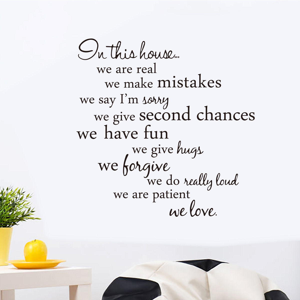 yy460英文箴言祷告语墙贴客厅厨房卧室装饰贴画可移除批发一套2张