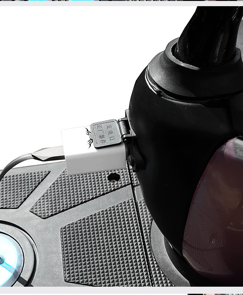 电动车手机充电器 品字插口usb快速充电12-80v通用转换头