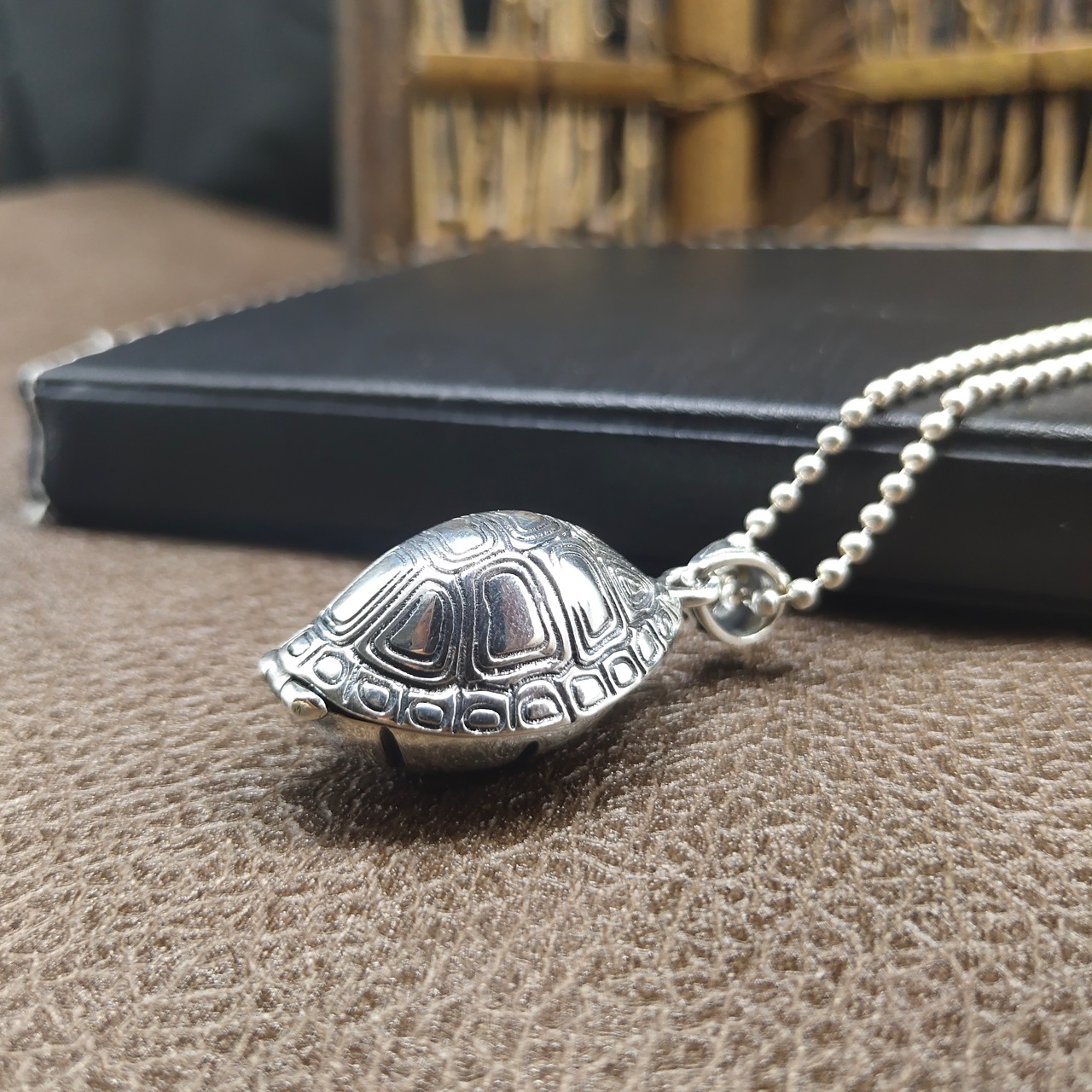新款s925纯银乌龟宝霸气创意饰品风水龟壳吊坠男女复古泰银挂坠