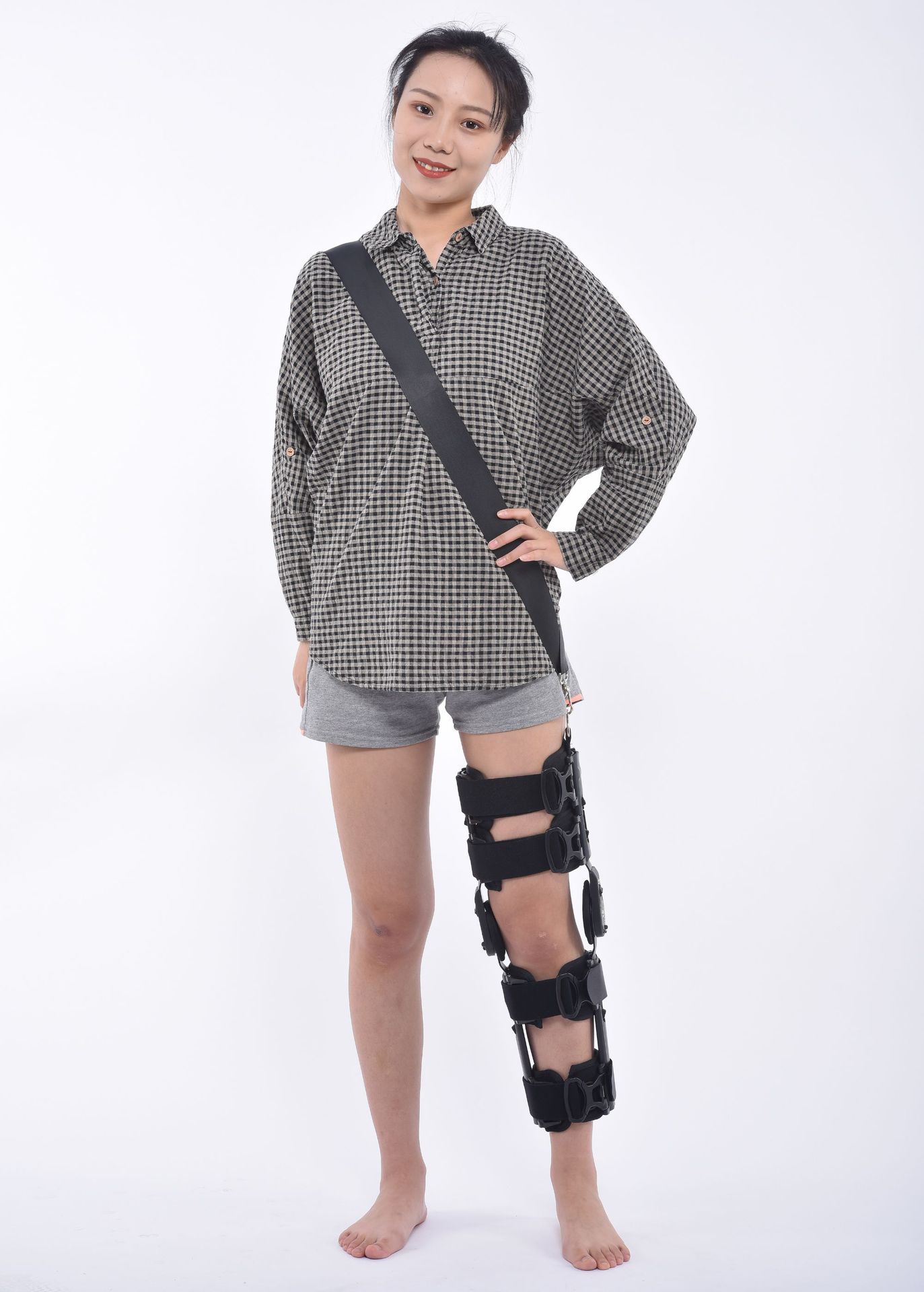 可调卡扣式膝关节固定支具支架半月板韧带损伤骨折膝盖护具支具