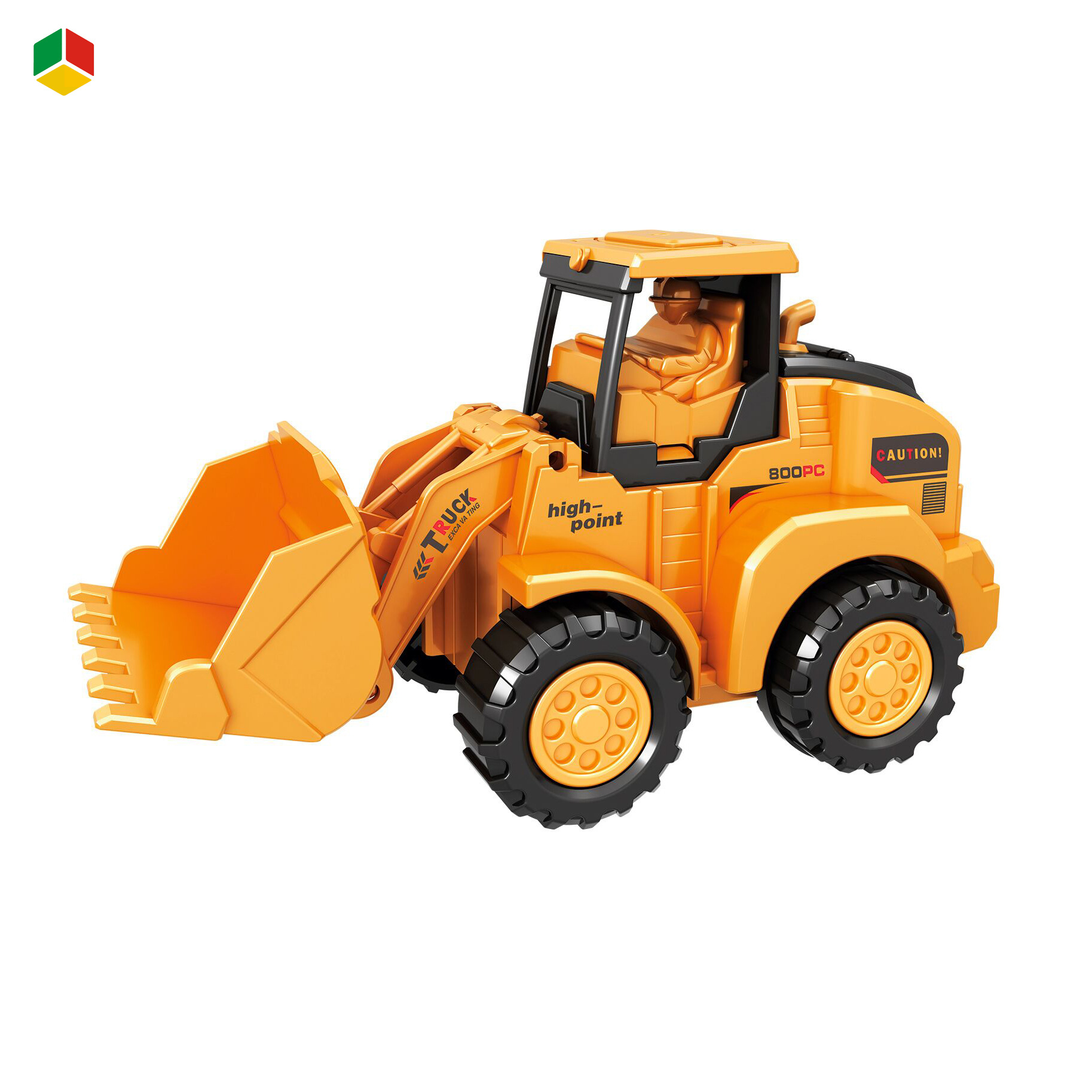 【儿童抖音热卖】2020年热销卡通仿真按压玩具回力工程车2款混装