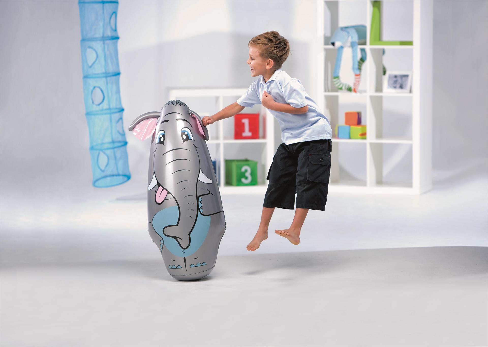 bestway卡通动物不倒翁 儿童充气拳击袋 婴幼儿注水不倒翁玩具