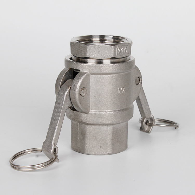 304不锈钢快速接头d a型公母扳把式卡扣直通水泵油管内丝螺纹配件