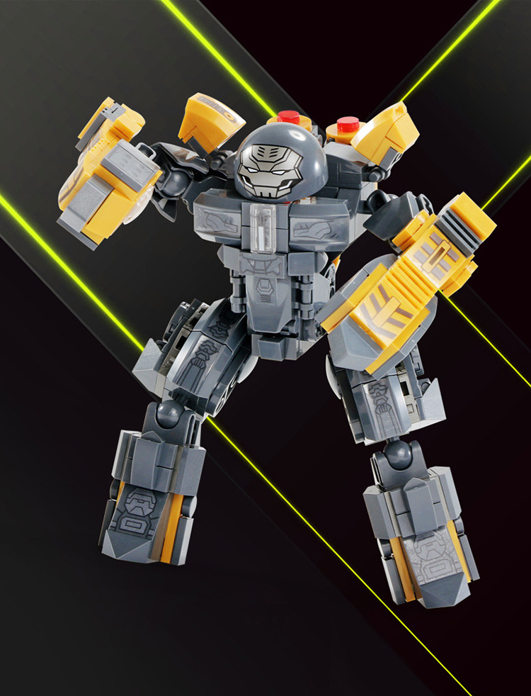 兼容乐高钢铁机甲战争机器变形多变益智拼装积木儿童diy玩具76015