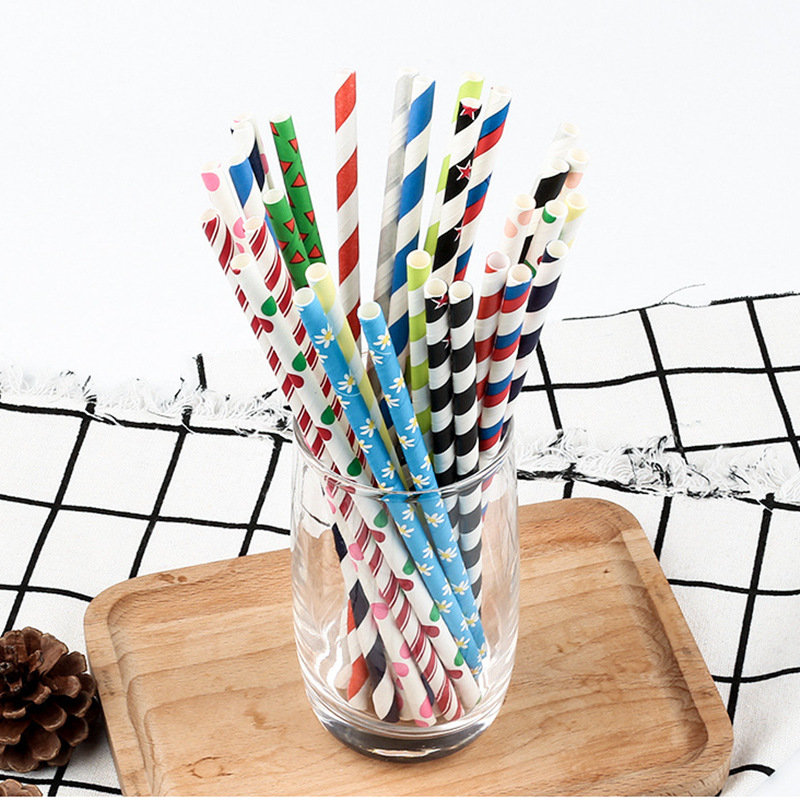 厂家直销原浆纸一次性创果汁奶茶饮料吸管25支一包家用纸吸管