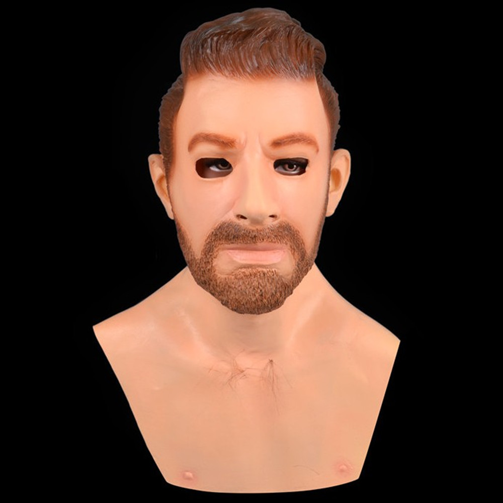 万圣节老人老奶奶面具乳胶白发爷爷头套搞怪圣诞面罩派对道具mask