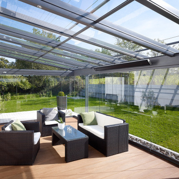 铝合金门窗封阳台钢化玻璃房户外花园露台玻璃屋断桥铝阳光房定制