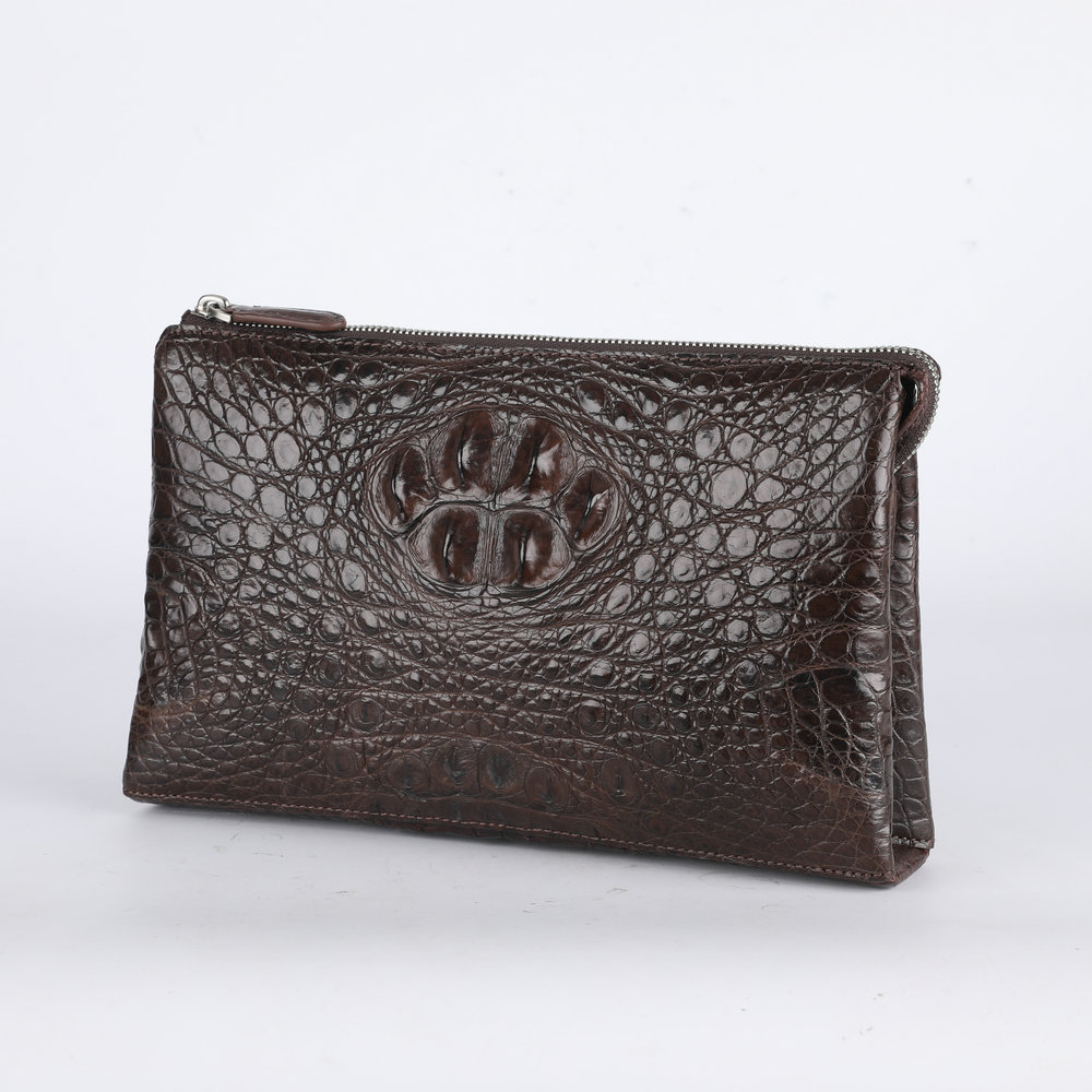 鳄鱼皮手包男大容量男包手腕包真皮手抓包商务时尚大手拿包信封包