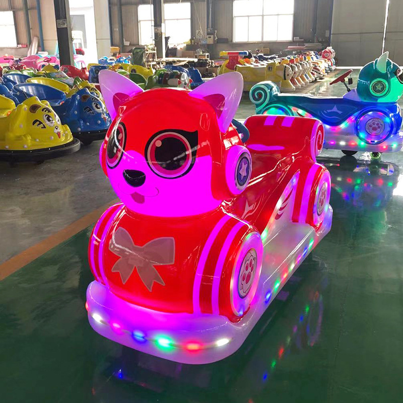 广场摆摊新款儿童电动游乐车发光跑车亲子双人电瓶碰碰车小汽车