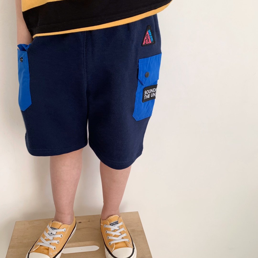 拼色大兜裤 现货