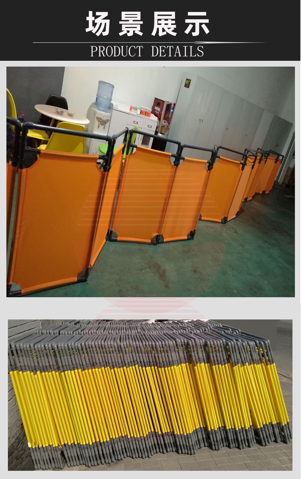 定制伸缩折叠布艺pvc塑料围栏站牛施工工地工程市政基坑护栏围挡