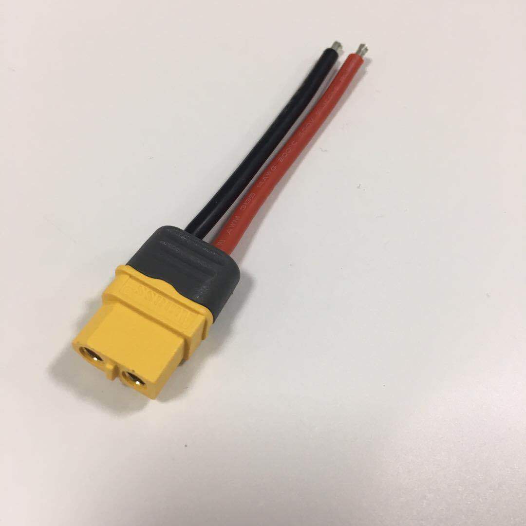 艾迈斯xt60hf插头带硅胶线适用电动车滑板车平衡车电池充放电