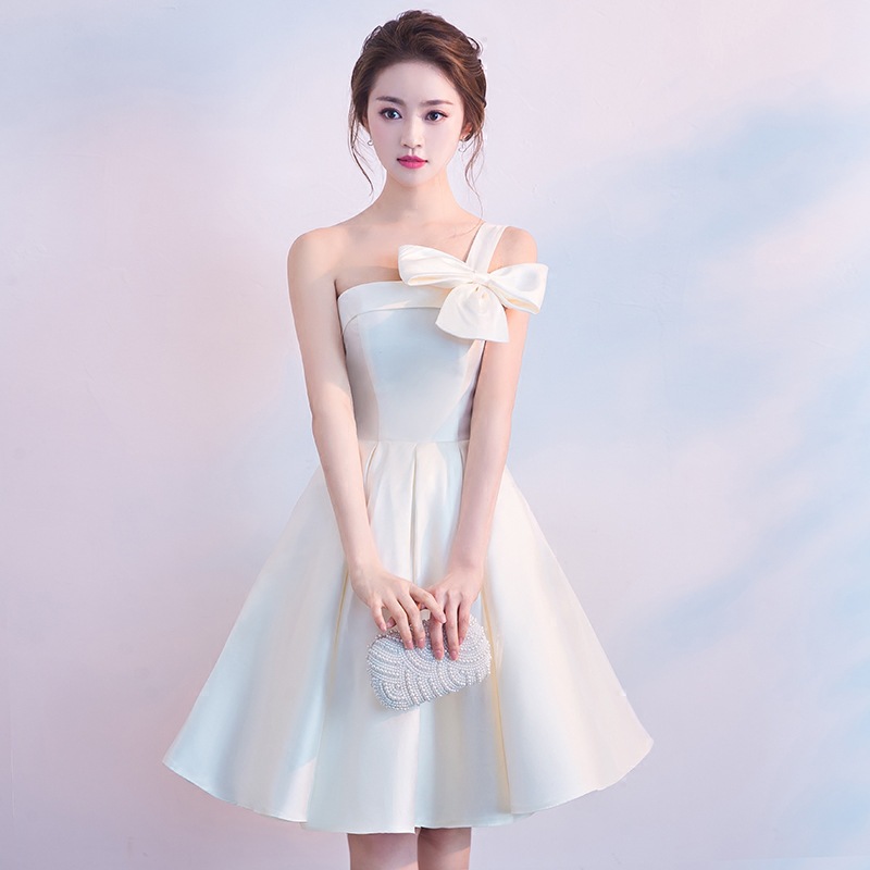 抹胸晚礼服女宴会短款学生毕业生日派对连衣裙伴娘小礼服平时可穿