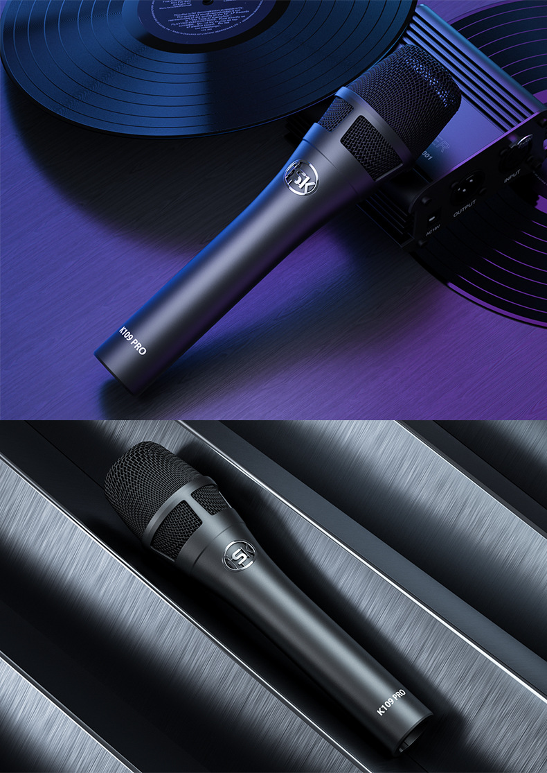 isk k-109 pro手持电容麦主播直播神器专业录音棚录音游戏直播k歌