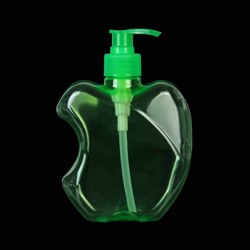 300ml塑料瓶 按压式苹果洗手液瓶子 供应透明洗手液瓶