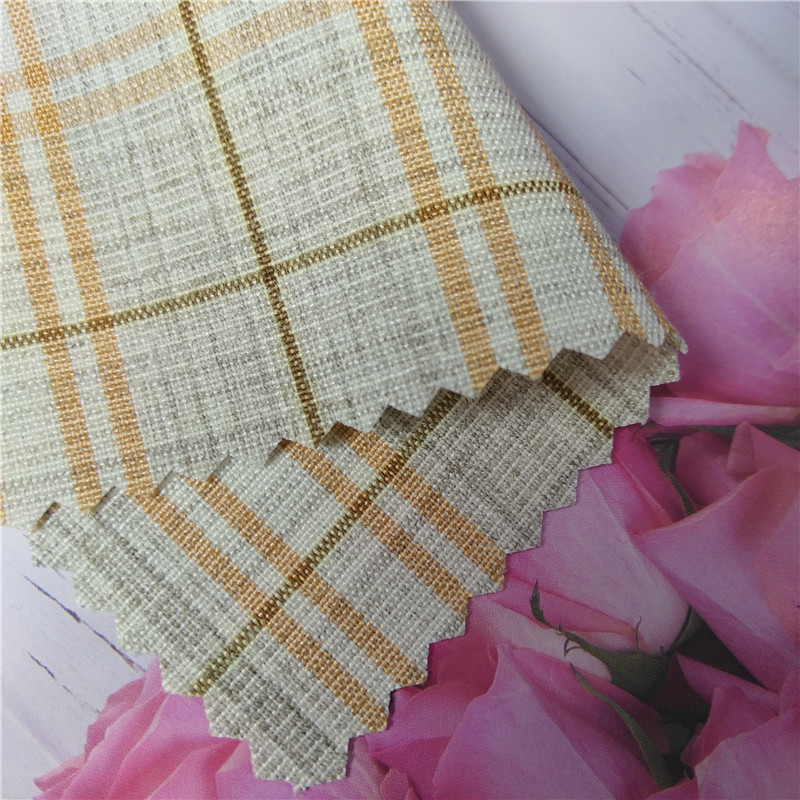 春夏jk制服裙格子布 270克涤纶人棉弹力交织平纹格子面料 现货