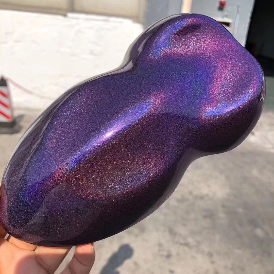 新品 变色龙七彩镭射紫 亮面金属珠光车身改色贴膜