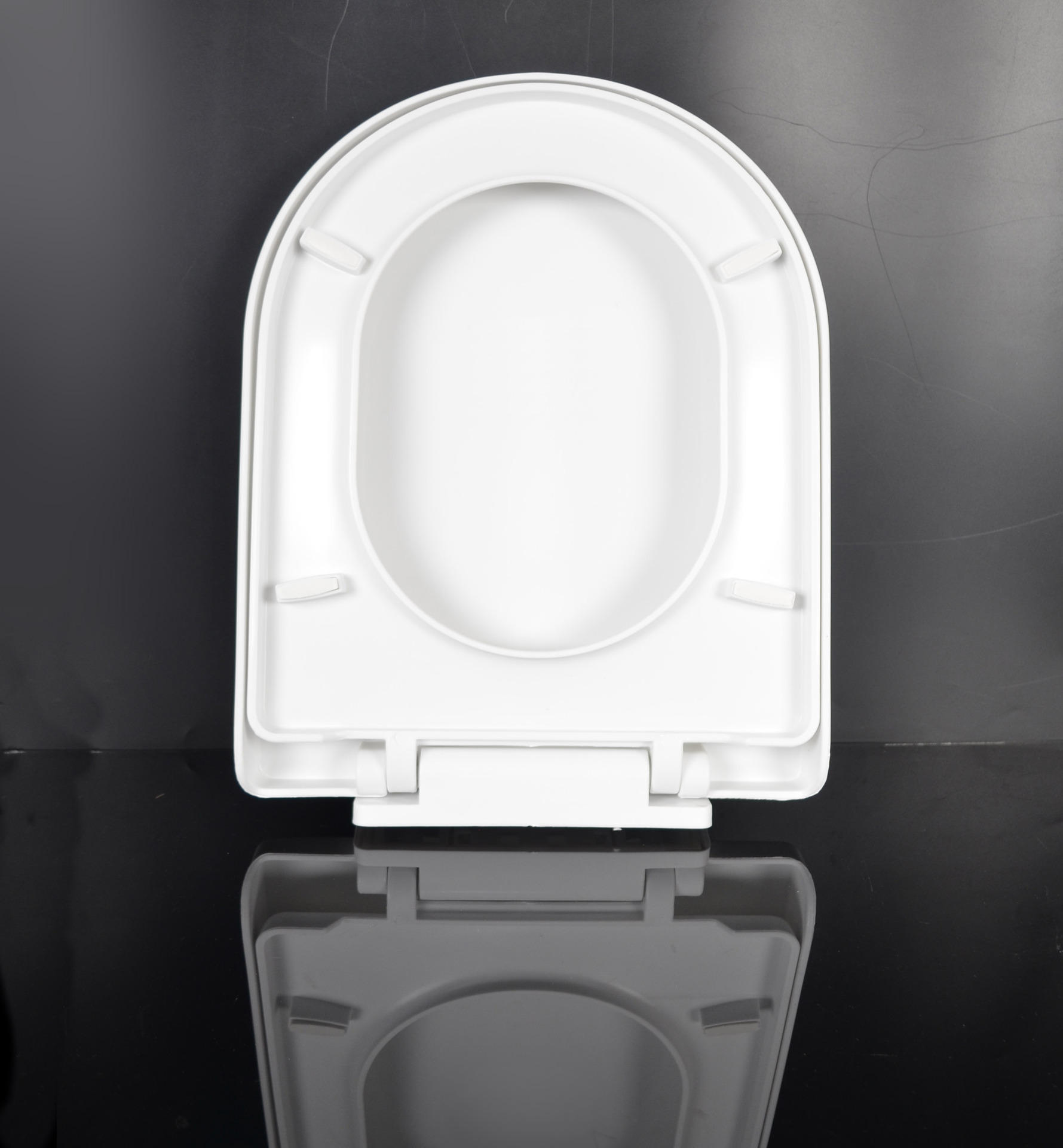 方u型马桶盖 小u型加厚缓降静音马桶盖 坐便器盖板配件