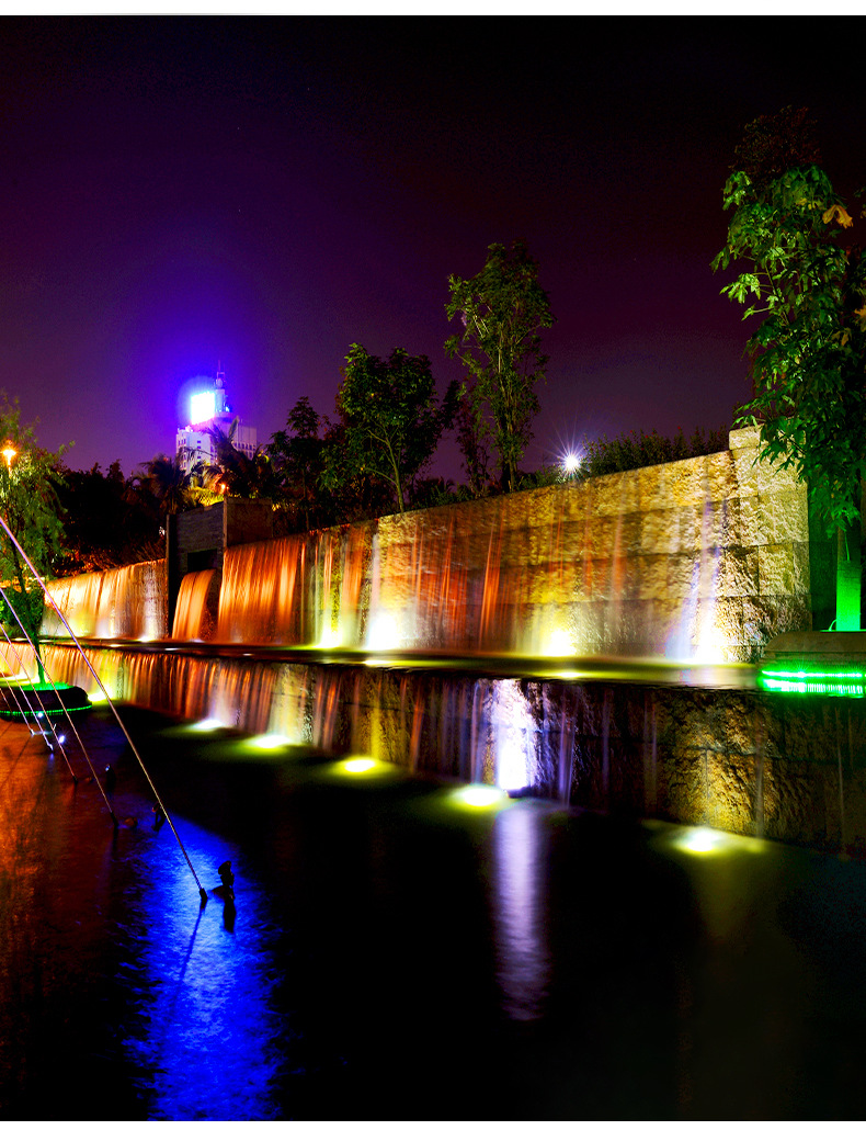 dmx512外控led水底灯七彩水池灯水下灯水景灯24v防水喷泉亮化灯