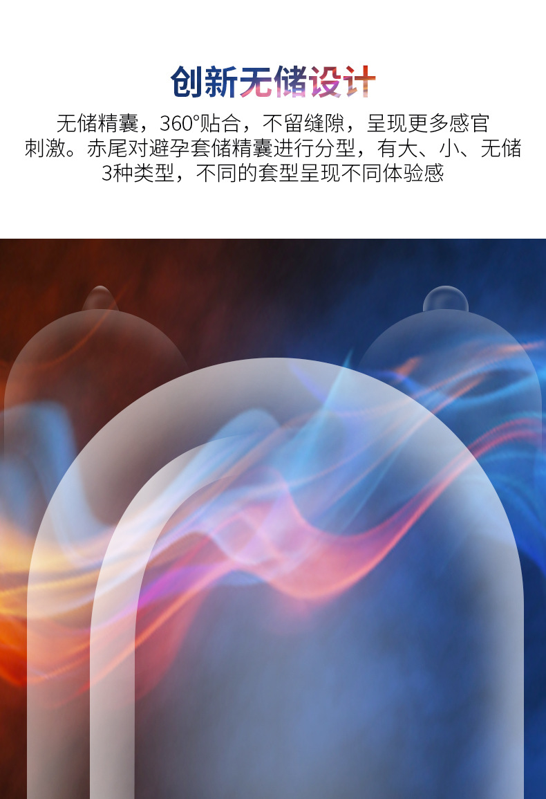 赤尾玻尿酸避孕套 超薄免洗安全套 铂金冰感热感无储安全套12只